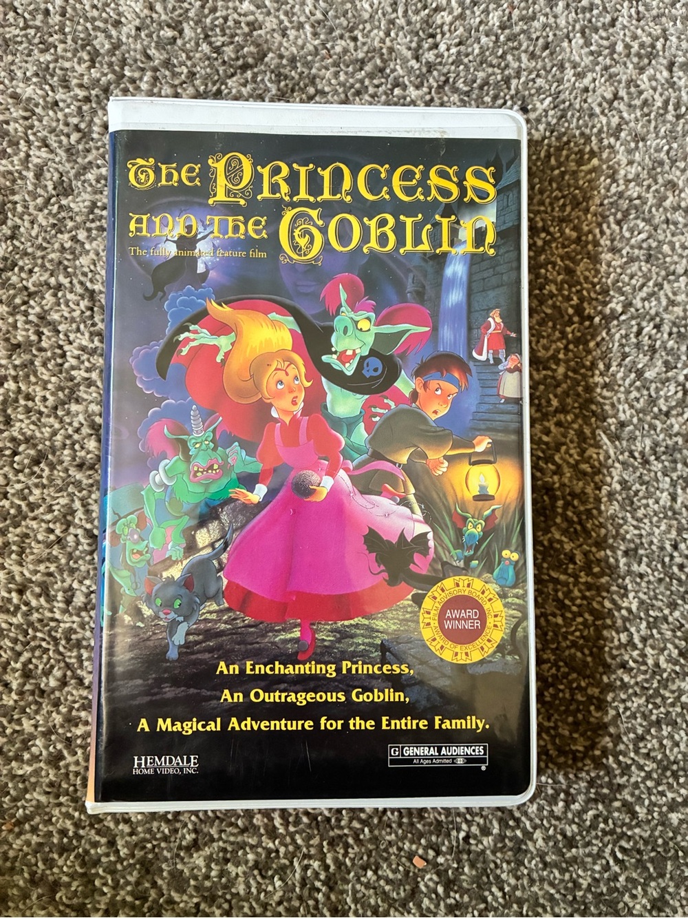 The Princess and the Goblin VHS — Pink & Black Cover